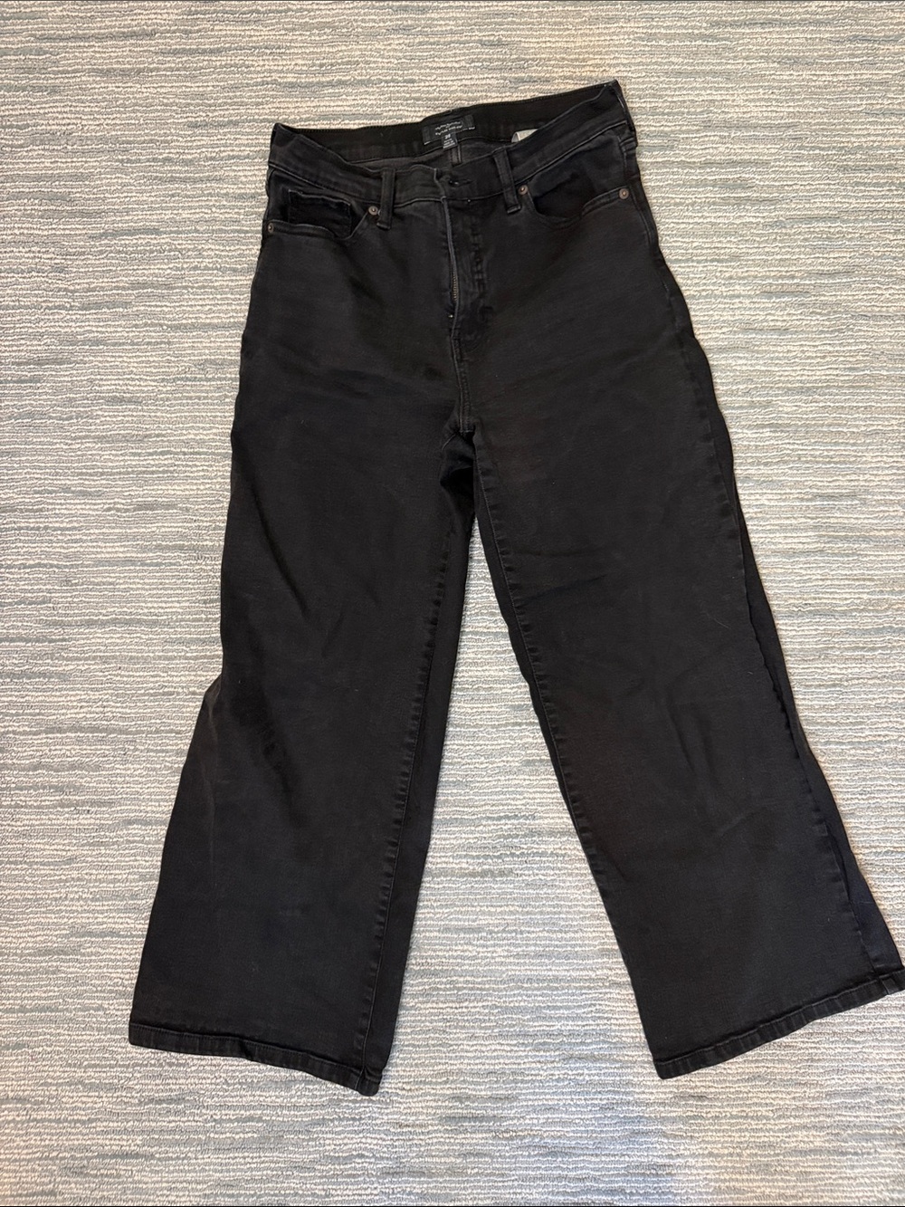 Banana Republic Black Wide-Leg High-Rise Jeans